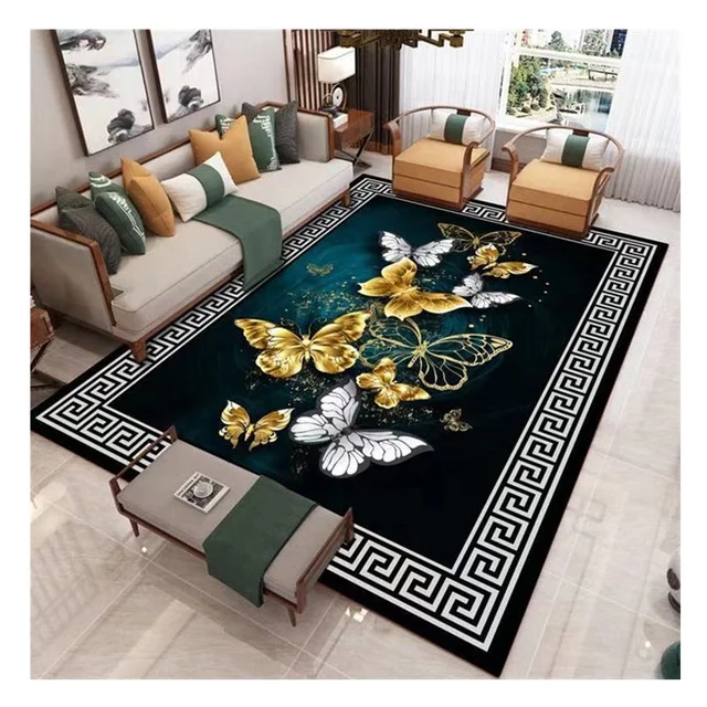 DMC-12 Polyester Printed Big Area Rugs 3d Printed Carpet For Living Room Carpets And Area Rugs With Rubber Backing