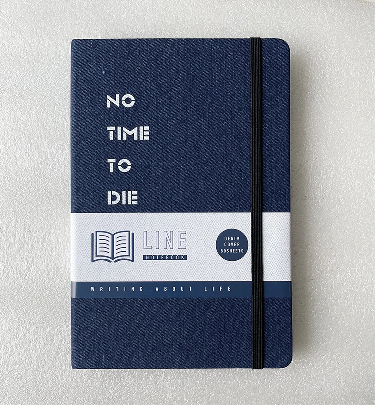 A4 A5 Customizable logo Printing Notebook Cloth Fabric Linen Denim Hardcover Journal Notebook