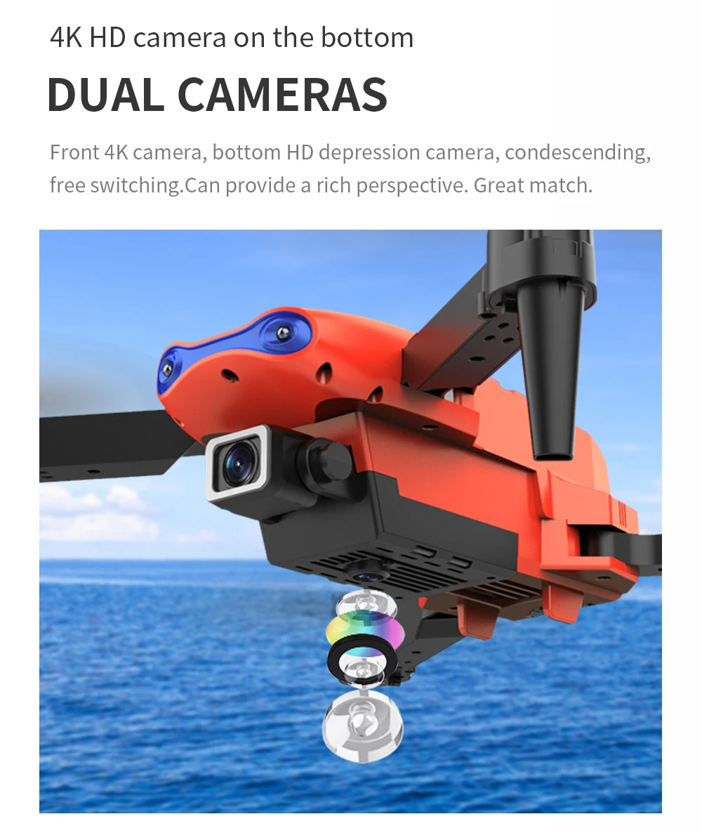 Mini Remote Control Drone With Camera Long Flight Time 4k Wifi Fpv