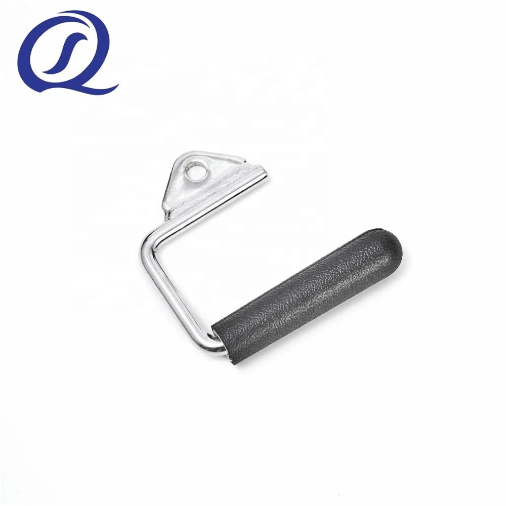 Steel Multi-Functional Trainer Attachment for Gym Equipment Single Open Sided Stirrup Cable Handle with Rubber Grip