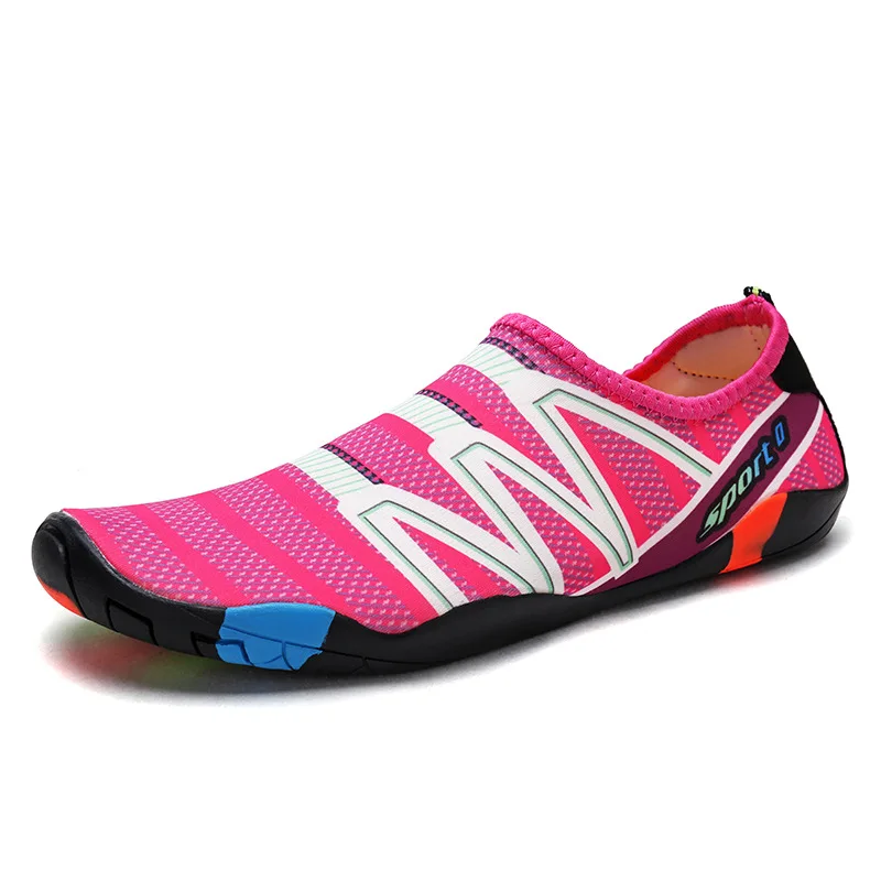 SAGUARO Badschoenen voor dames en heren, slip-on ademend, sneldrogend, waterschoenen, outdoor, zomer, uniseks, donkerzwart., 37 EU
