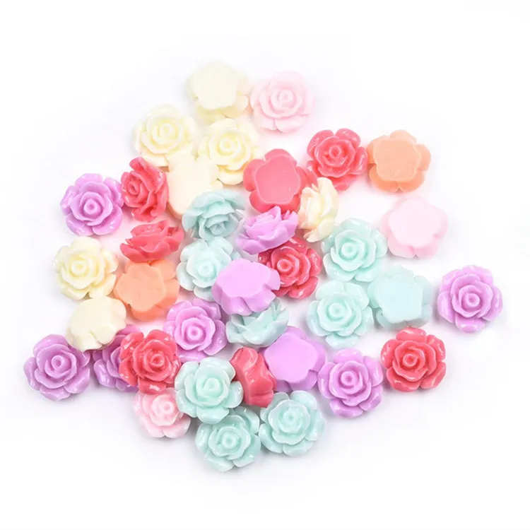 Diy Assorted Colored 11mm Flower Resin Jewelry Resin Flower For Resin