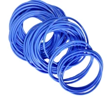 Custom high temperature resistant fvmq blue o ring seals made durable rubber ptfe pu materials industrial hydraulic mechanical
