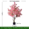 Rosa 7,2 piedi con vaso ponderato