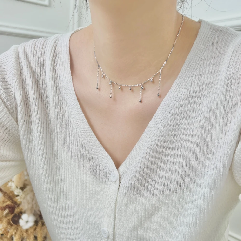 KAKODIY Fashion Light Luxury Jewelry for Women Sterling Silver Chain Tassel Pendant Necklace Anniversary Birthday Gift detail 2