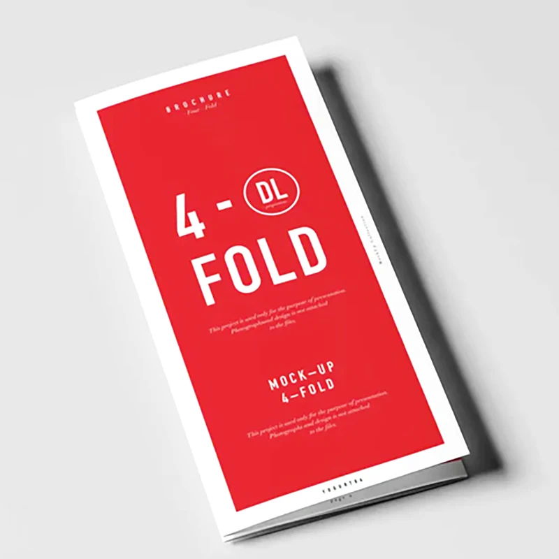 Cheap Price Booklet Printing Custom 4 Fold DL Brochure Mockup Leaflet Flyer Printing