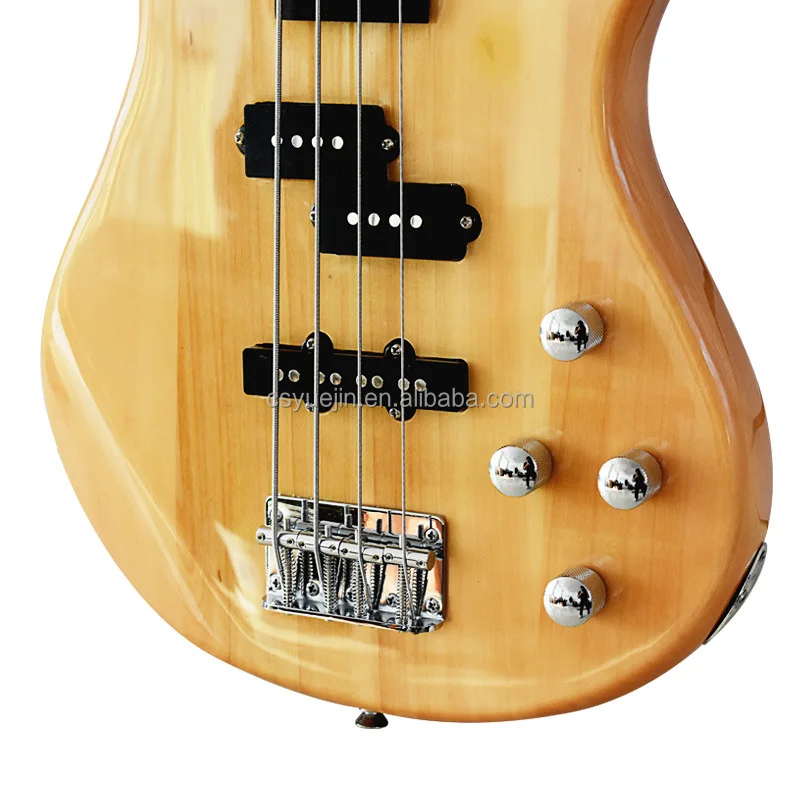 Right Handed Custom Logo Elm Bass Guitar 24 Frets Maple Neck Rosewood 4
