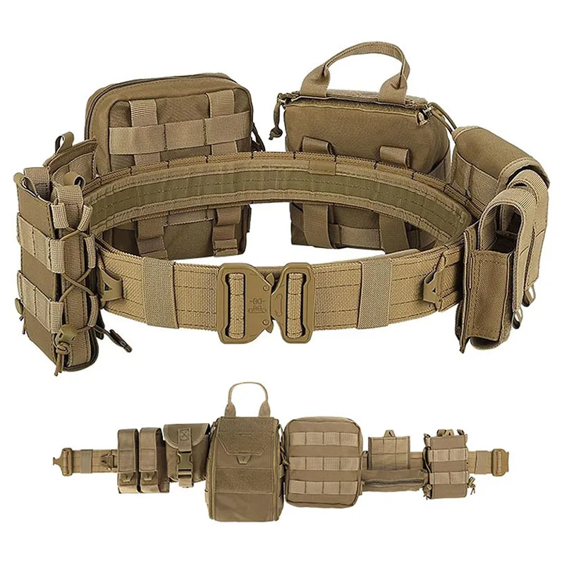 Detachable Utility Belt Adjustable Comfortable Heavy Duty Tactical Belt for Daily Commuting Hunting Simulated Training