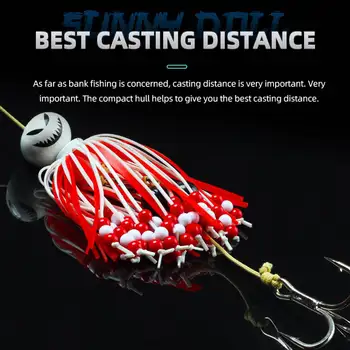 CHEERY Magic Works Metal Lure Tairubber100g 140g 180g Rubber Skirt Catfish Sea Boating Artificial Bait Tackle Fishing Lure – Soft Lure – view 3