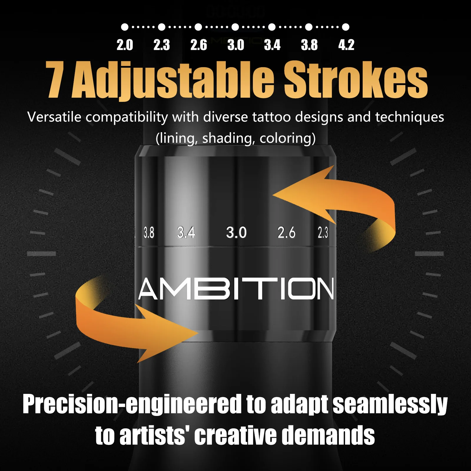 Ambition C2 2.0-4.2mm ストローク調整可能 プロフェッショナル