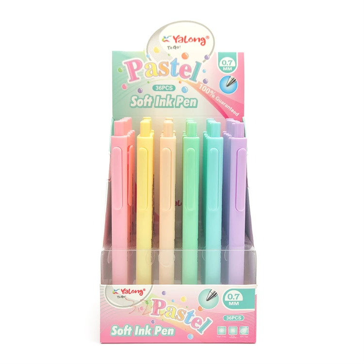 Пользовательские новые пастельные цвета полу милые гелевые ручки 0,7 мм офисные шариковые ручки макаронные цветные гелевые ручки с логотипом