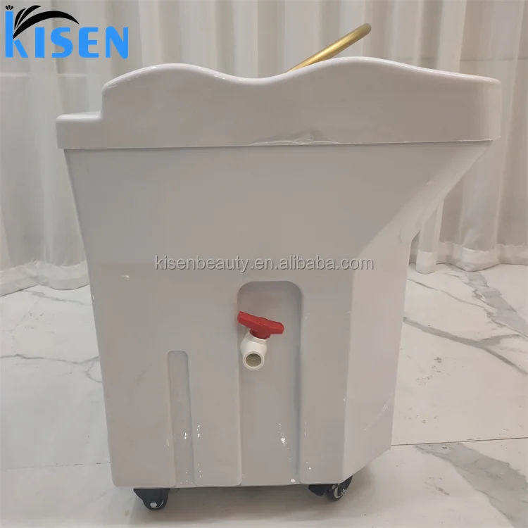 Kisen Hair And Beauty Salon Furniture Portable Backwash Shampoo Bowl