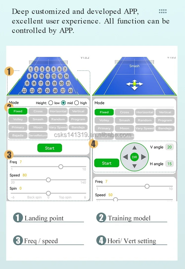 Factory Price Training Launching Feeding Ball Machine Smart APP Special Designed for Padel ball Tennis Auto Padel Ball Machine details