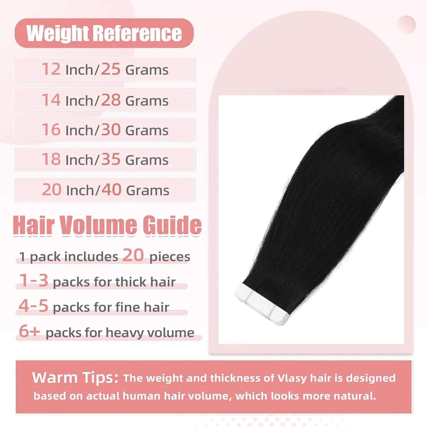 Black Tape in Hair Extensions 100% Real Remy Human Hair Seamless Skin for Salon High Quality_voghion.com