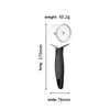 Black large double-wheel pizza cutter