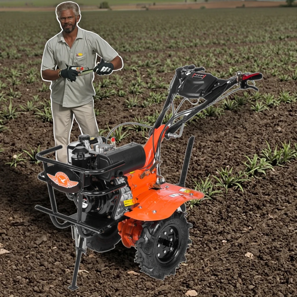 Professional Diesel 6hp Agricultural Power Rotary Tiller Cultivator/rotary Plough Machine/garden Cultivator