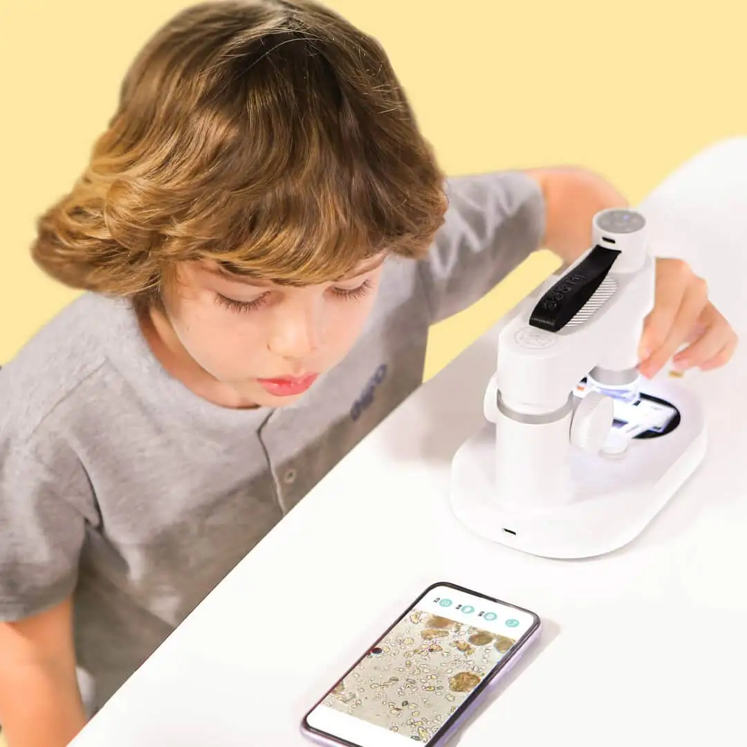 Portable USB WiFi Digital Microscope for Kids Educational Pocket Handheld Microscopio for Students Intelligent and Fun