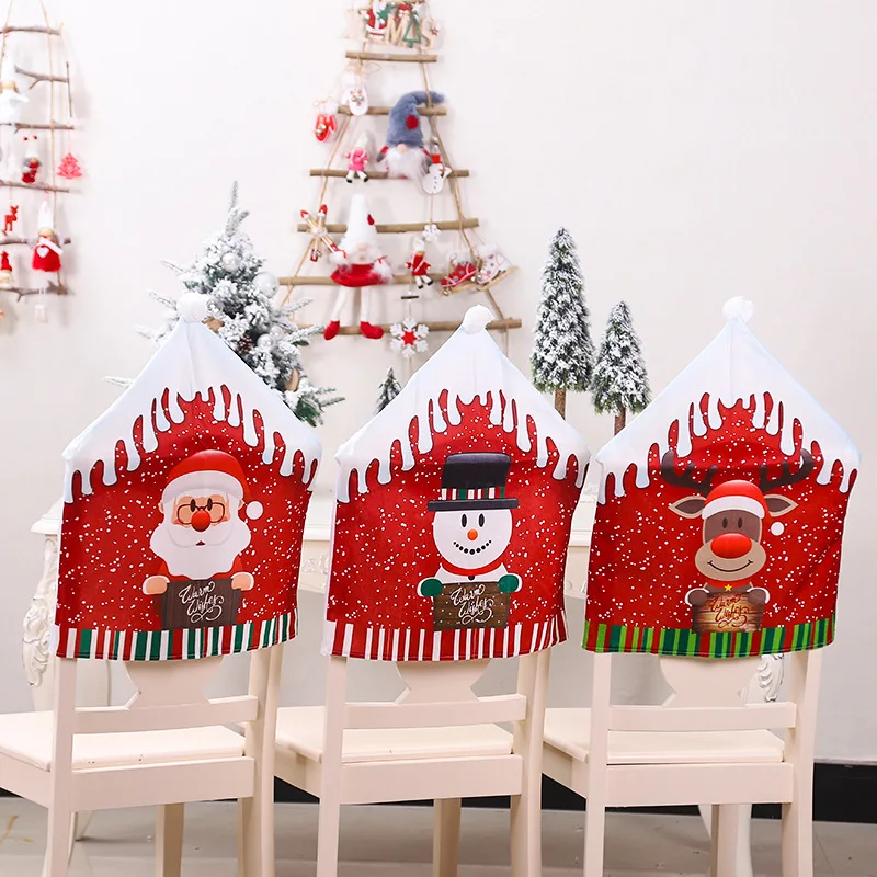 christmas hat chair back covers