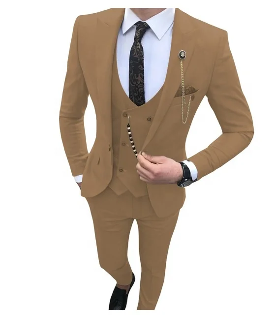 Italian Suits Men 3 Pieces Royal Blue Men Suit Groom Prom Tuxedos