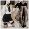 Set + calzini neri strappati a mano