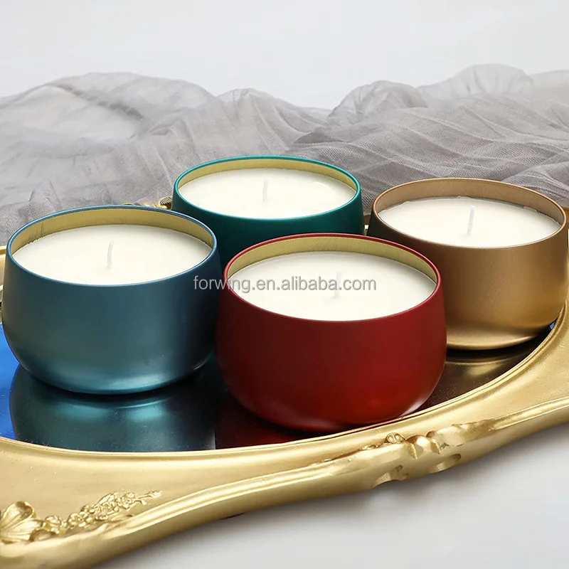 DIY Candle Can Set 8 oz Color Containers Jars Metal Candle Tins Box For Candle Making Storage Candy Gifts manufacture