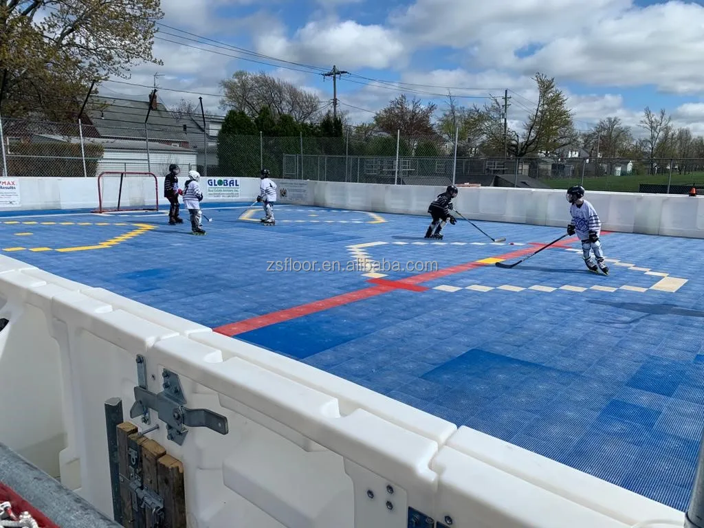 Zsfloor Movable Interlocking Sport Tiles Modular Inline Roller Hockey