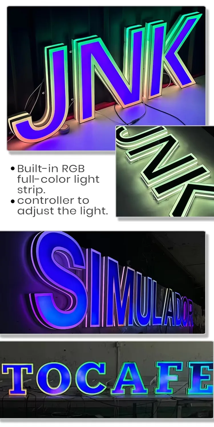 Giant Light up 3D Super Letters with RGB Programs