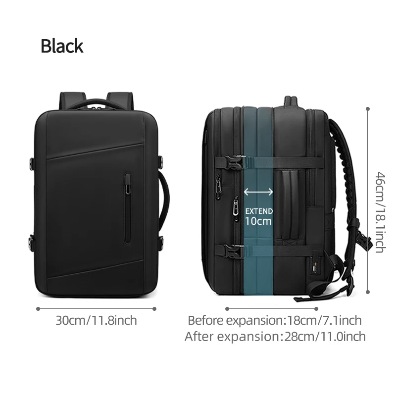 7767 OUTWALK New Vacuum Bag with USB Port Large Capacity Travel Bag  17.3inches Laptop Compartment TSA Lock Bag