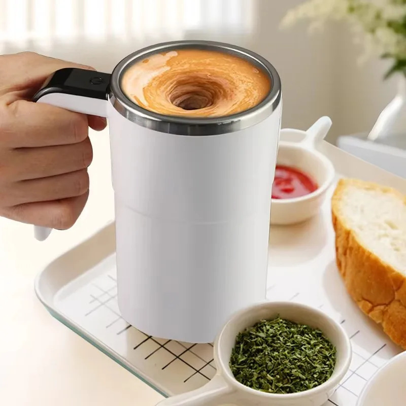 FAST Custom Lazy Coffee Mug Plastic USB Powered Portable Automatic Mixing Cup With Magnetic Design And Blender Function_voghion.com