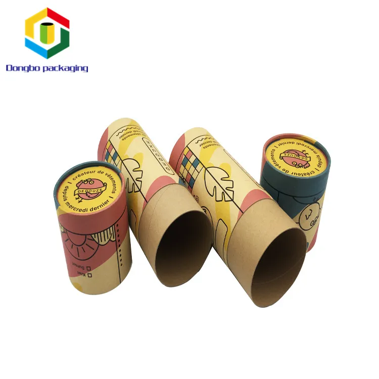 
 Китайский поставщик цилиндрическая индивидуальная печать, перерабатываемая Упаковка из крафт-бумаги  