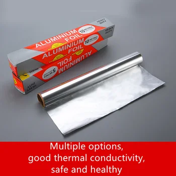 60m Food Grade Tin Foil Aluminum Foil Paper Kitchen Oven Baking Chicken  Wings Aluminum Foil Thickness 10 Microns