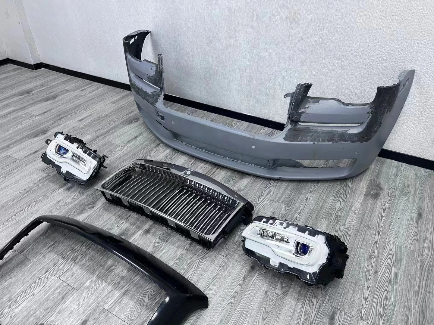 For Rolls Royce Ghost Front Bumper Kit,Led Headlights,Grille,2010-2014 ...