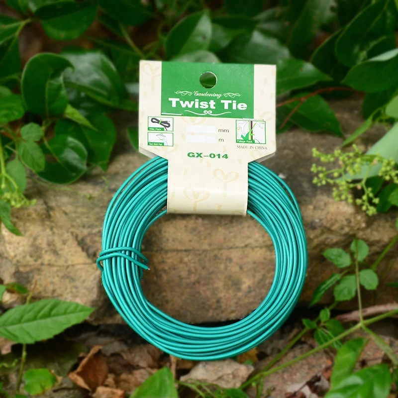 Wholesale 12M Garden Wire Heavy Duty Green Coated Plant Twist Tie