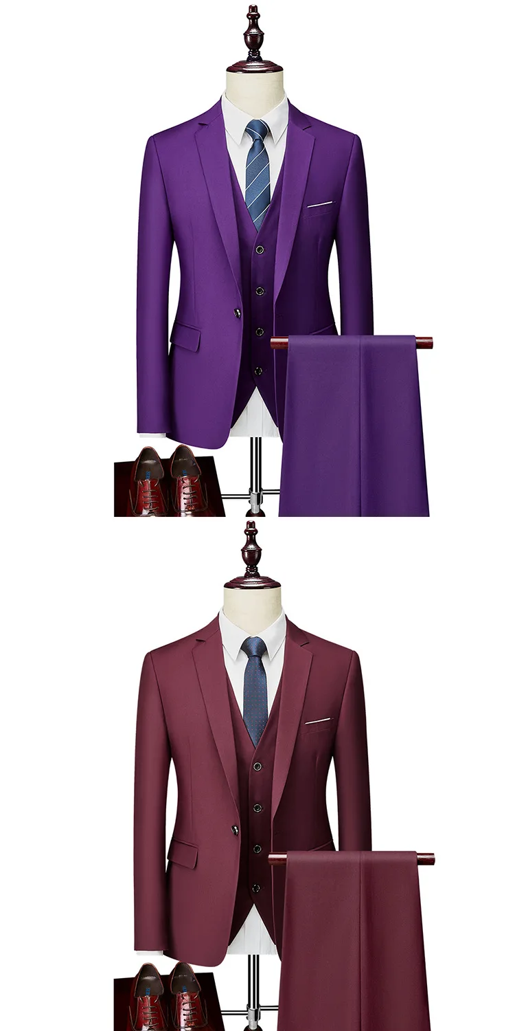 Fashion Design Men Business Suits Men Dress Suit 3 Pieces Formal ...