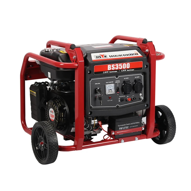 Bison Petrol Engine Auto Start Control 3kw 3kva 3000w Gasoline Generator Set in Stock