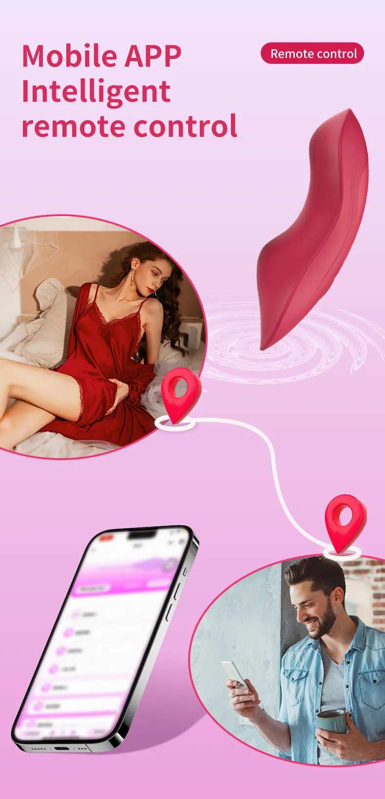 Nine vibration mode settings on Amoura panty vibrator