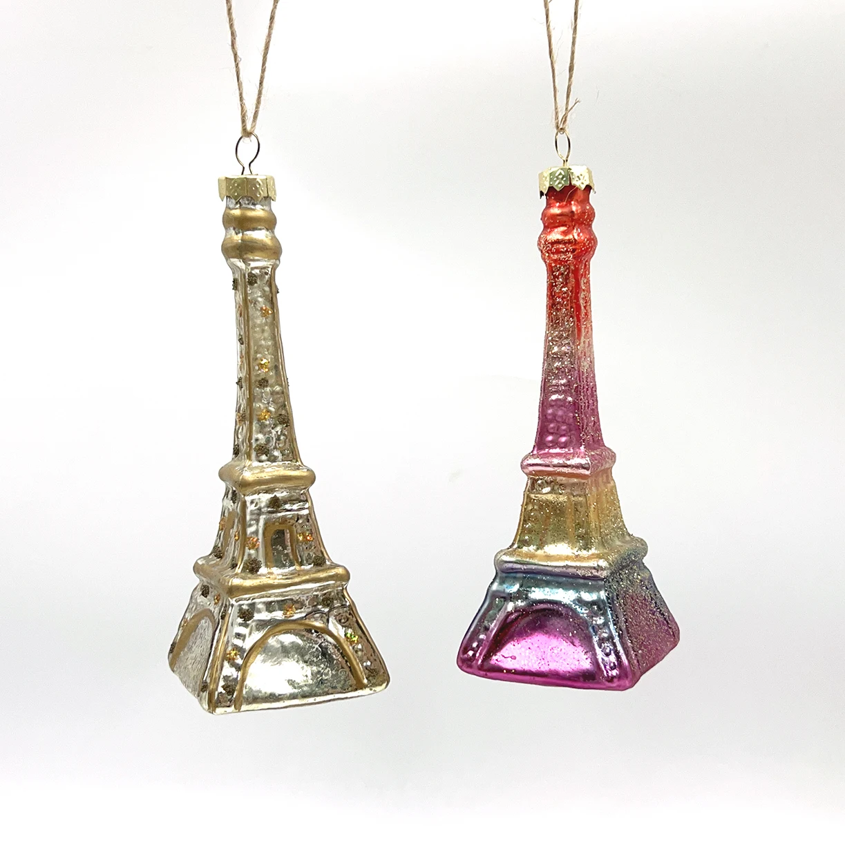 Blown Glass Eiffel Tower Christmas Tree Decorations Christmas Ornaments