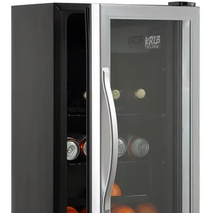 China Factory Hot Selling 45L Small Capacity Single Door Ice Bar Glass Door Refrigeration Fridges for Home