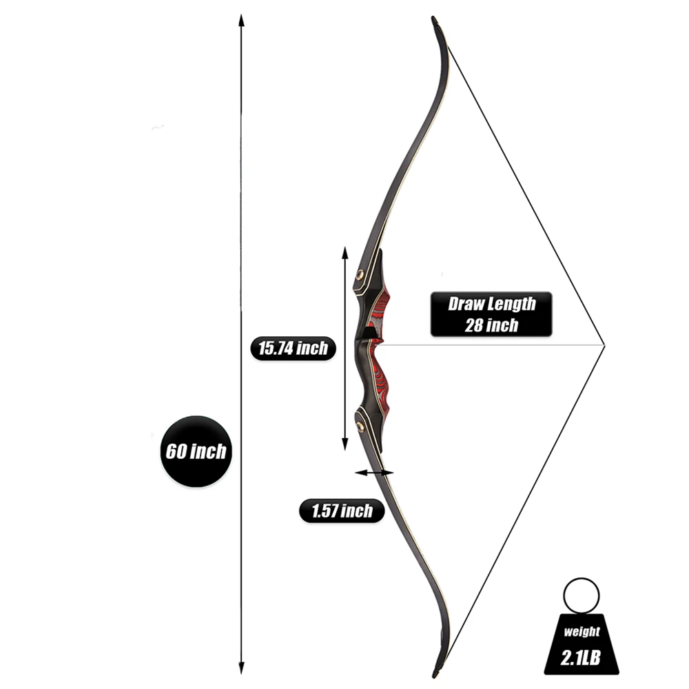 PMZ Archery Takedown Recurve Bow Kit Longbow Archery Equipment Bow Hunting