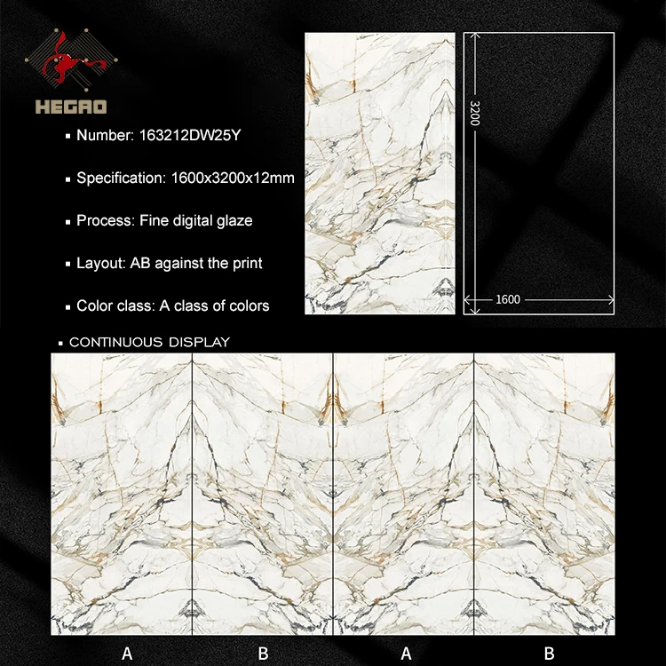 Factory Wholesale Best Price 1600X3200 Full Porcelain Polished Glazed High Safety Modern Design Floor Tiles Sintered Stone for