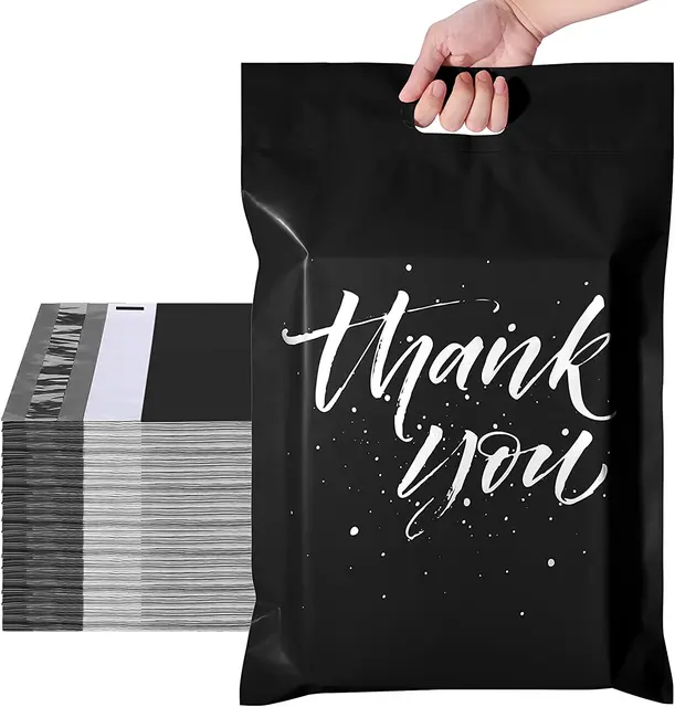 Poly Mailers Upgrade Design Shipping Bags with Handle Mailing Bags Easy Carry Waterproof and Tear-Proof Package Bags