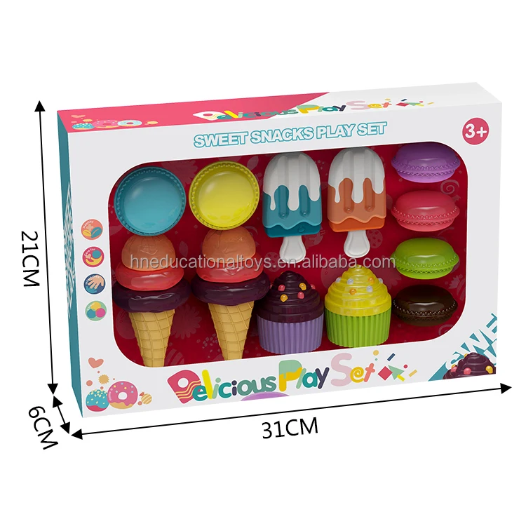 Children Educational Pretend Play Sweet Ice Cream Dessert Toys ...