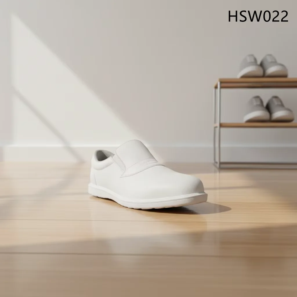 HY,Power Engineering Anti-static White Safety Shoes for Sale Sterile Workshop Anti-Microbial Easy Entry Work Clogs HSW022