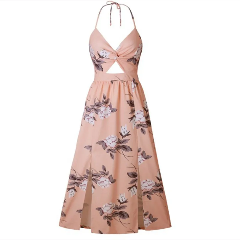 Stunning soft flower women bohemian casual dress