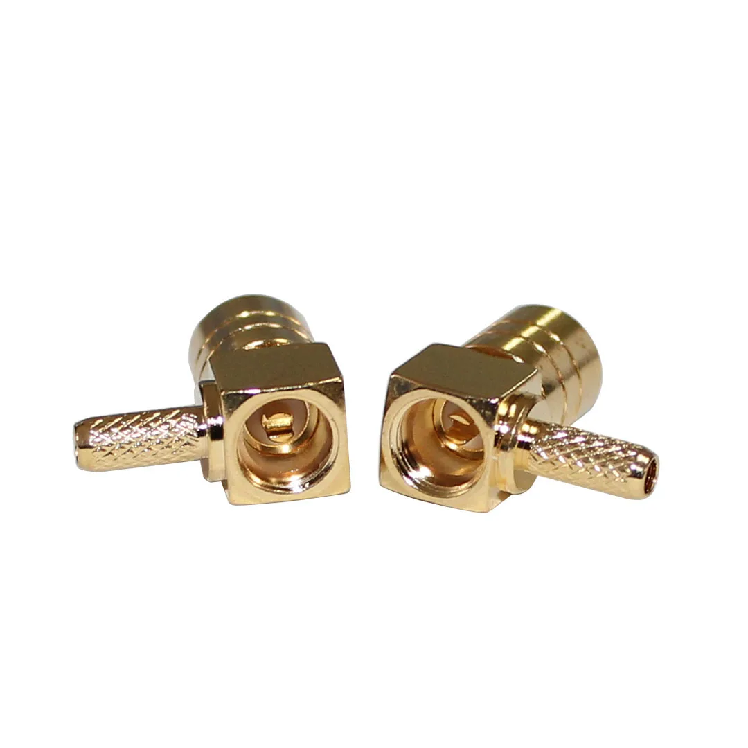 product gold plating smb c kw15 coaxial connector 50ohm smb bent female connector for rg316 cable-2
