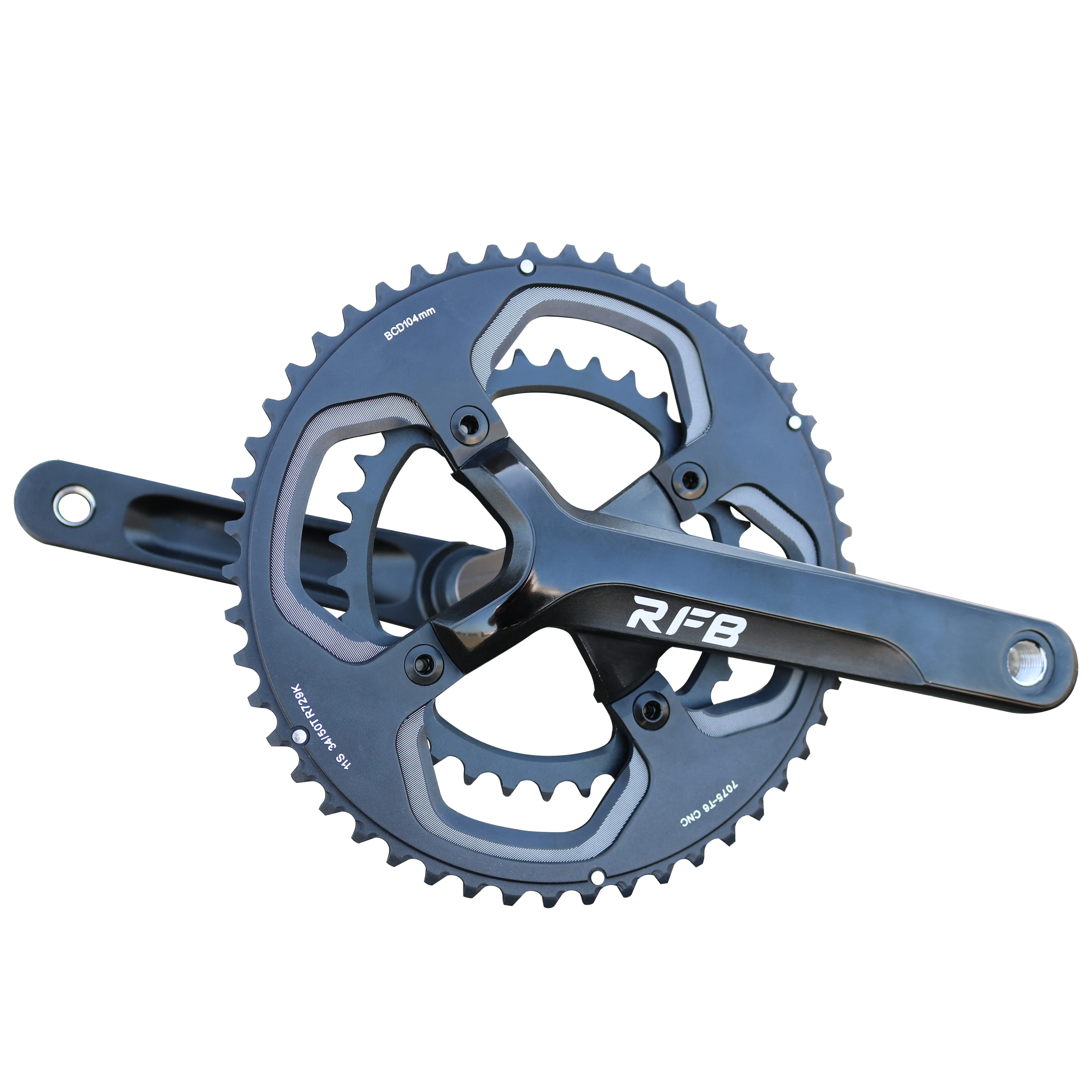 Laser Logo Imprinted 155mm 34/44t 10/11s Road Bike Crankset