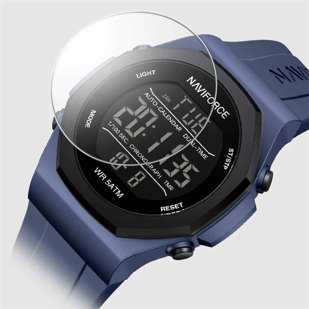 Reloj de plástico OEM negro NAVIFORCE 7117 reloj electrónico fecha deportes  al aire libre relojes de pulsera impermeable reloj personalizado para