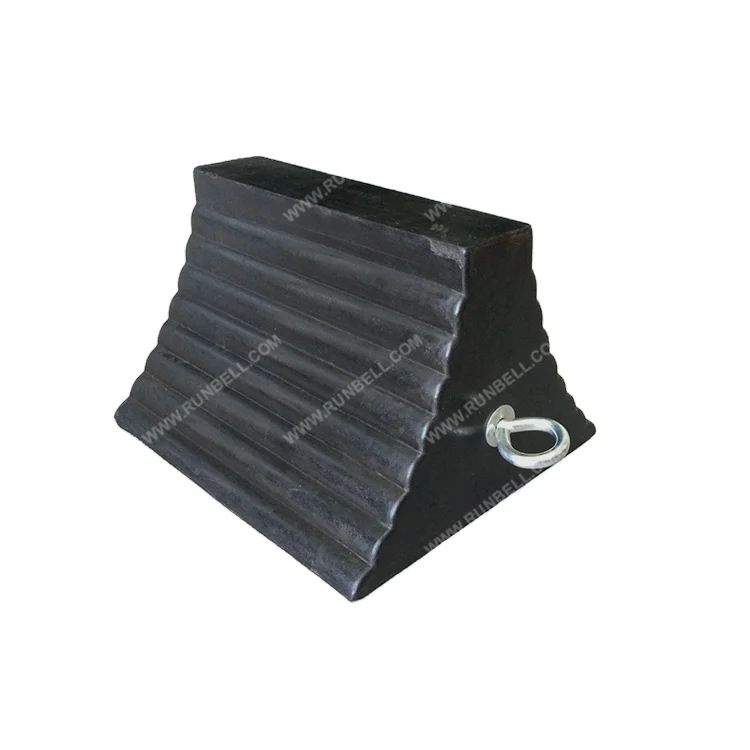 Solid Rubber Heavy Duty Wheel Chock With Eyebolt Buy Wheel Chock