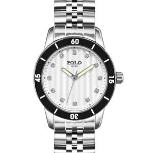 Luxury Simple Style Pointer Dial Display Quartz Watch Stainless Steel Band Custom Logo Water Resistant Ronda Movement Fashion