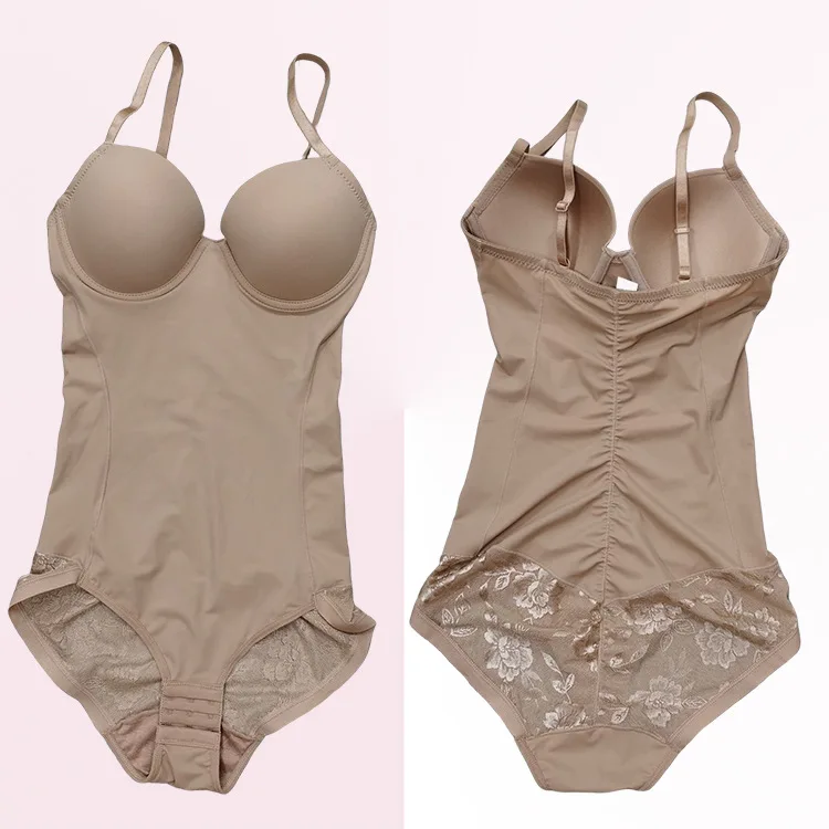 HKRXEC Seamless Support Shaping Bodysuit in Brown